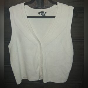 Express Button-Down Sleeveless Blouse